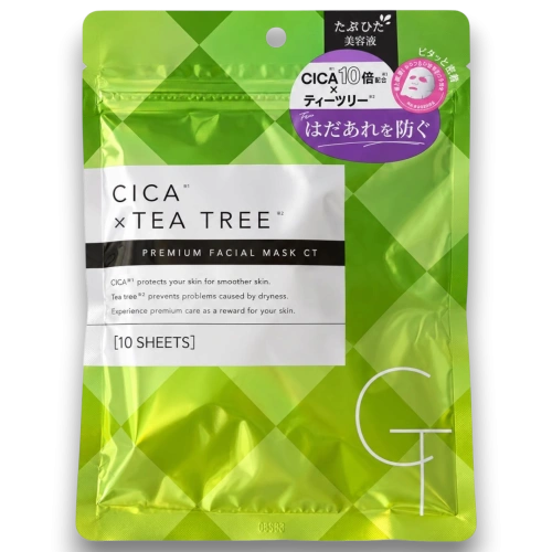 Центелла мен шай ағашы майы бар мата маскалар «Premium Facial Mask CT» CLOISTERS, 10 дана