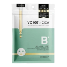 Тканевая маска для сухой кожи лица "Sheet Mask VC100 x CICA", 7 шт.