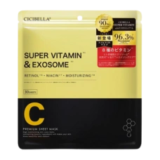Тканевая маска для лица с экзосомами стволовых клеток, ретинолом и гиалуроновой кислотой "Sheet Mask Super Vitamin & EXOSOME", 30 шт. 