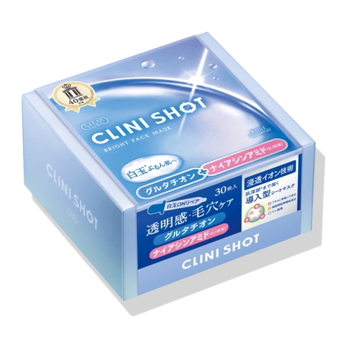 Глутатионы бар жарқырауға арналған маскалар «Clear Turn Clinishot Shiratama Bright» KOSÉ, 30 дана