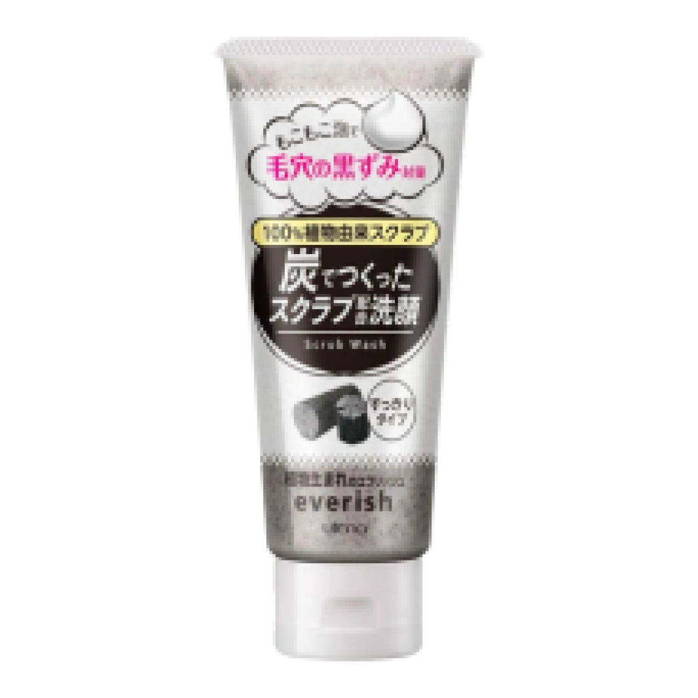 Скраб для лица с древесным углем и скорлупой грецкого ореха “Everish” Utena, 135 гр