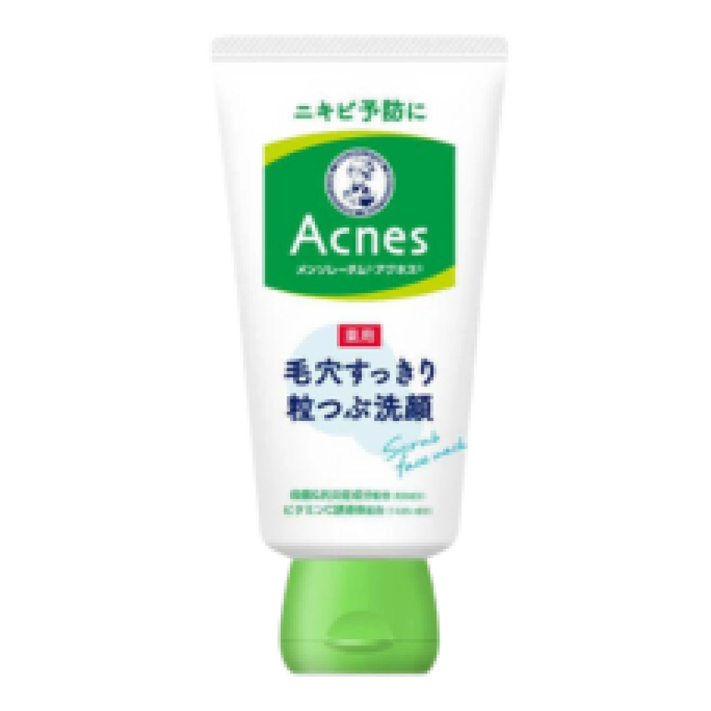 Лечебный скраб для умывания лица против акне с бактерицидным и противовоспалительным эффектом "Mentholatum Acnes Medicinal Pore Clearing Grain Face Wash", 130 гр