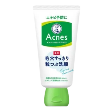 Лечебный скраб для умывания лица против акне с бактерицидным и противовоспалительным эффектом "Mentholatum Acnes Medicinal Pore Clearing Grain Face Wash", 130 гр