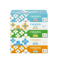 Салфетки бумажные 2-слойные "Nepinepi Tissue", 200 пар (400 листов) x 5 шт.