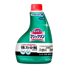 Антибактериальная чистящая спрей-пена для кухни для удаления жирных и стойких загрязнений "Kitchen Magic Clean", 400 мл. (сменный блок)