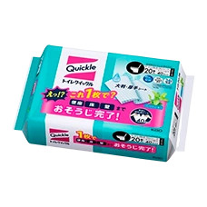 Салфетки для стерилизации и чистки унитаза с ароматом мяты "Toilet Cleaner Quickle", 20 х 2 шт