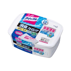 Салфетки для стерилизации и чистки унитаза "Toilet Cleaner Quickle - Deodorant Strong" против запаха мочи, с ароматом свежих трав, 10 х 2 шт 