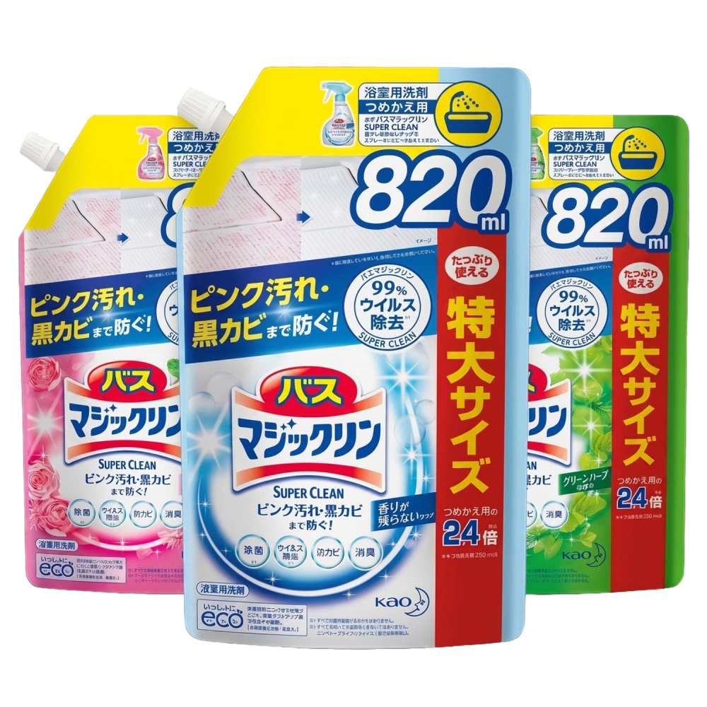 Антибактериальная чистящая спрей-пена для ванны "Bath Magic Clean SUPER CLEAN", 820 мл (Запасной блок)