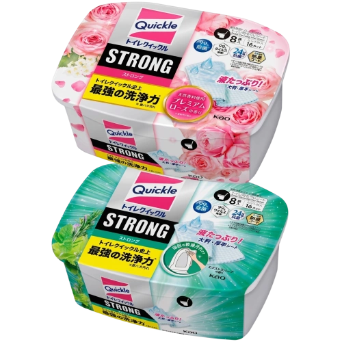 Салфетки для стерилизации и чистки унитаза "Toilet Cleaner Quickle", 8 х 2 шт