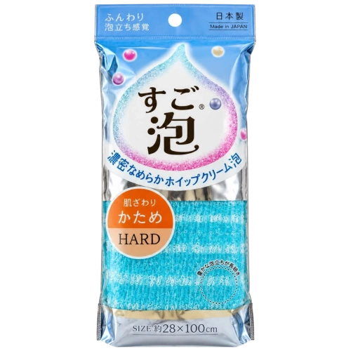 Денеге арналған қатты нейлон жөке «Sugoawa Nylon Body Towel Hard» Towa Sangyo, 28 × 100 см