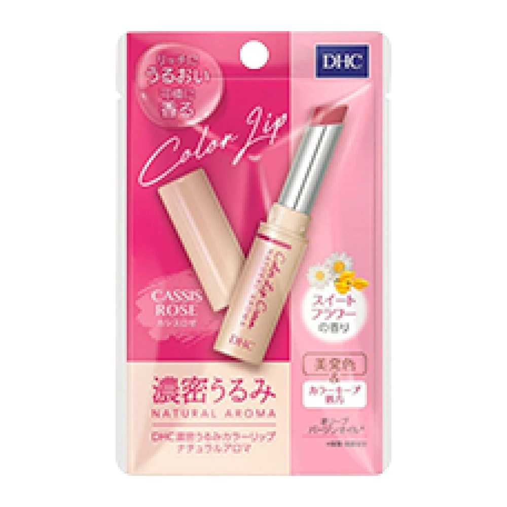 Увлажняющий бальзам для губ DHC Cassis Rose, оттеночный, с натуральными маслами, 1.5 гр.