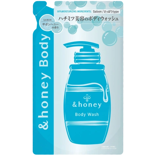 Сергітетін "&honey Sabon Clear Gel Body Wash" душқа арналған гелі, Emerald Sabon Honey хош иісімен, Vicrea, 440 мл