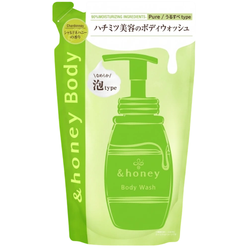 Шардоне-бал хош иісті ылғалдандыратын душ көбігі «&honey Pure Moist Awa Body Wash» Vecrea, ауыстырмалы блок 440 мл
