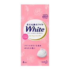 Кремообразное мыло с кокосовым молоком и скваленом "White", 85 гр х 6 шт.