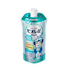 Жидкое мыло для тела смягчающее "Biore Body Soap - Refresh" с освежающим, цитрусовым ароматом, 340 мл (Сменный блок)