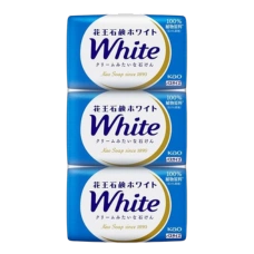 Кремообразное мыло с кокосовым молоком и скваленом "White", 130 гр х 3 шт.