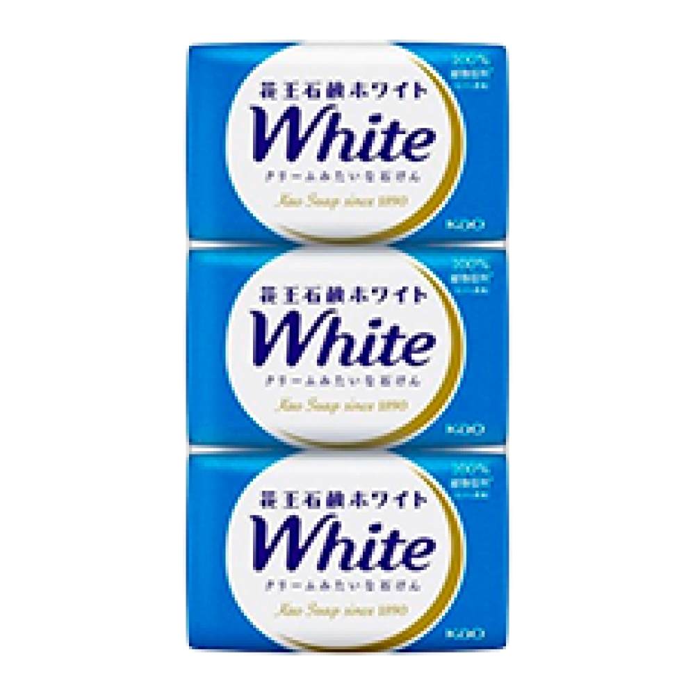 Кремообразное мыло с кокосовым молоком и скваленом "White", 85 гр х 3 шт.