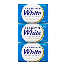 Кремообразное мыло с кокосовым молоком и скваленом "White", 85 гр х 3 шт.