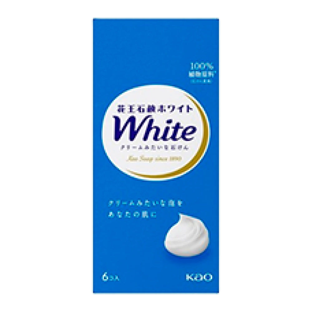 Кремообразное мыло с кокосовым молоком и скваланом "White", 130 гр х 6 шт.