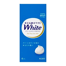 Кремообразное мыло с кокосовым молоком и скваланом "White", 130 гр х 6 шт.