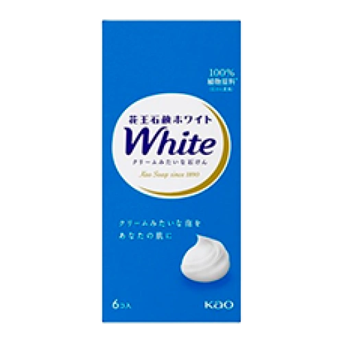 Кремді сабын кокос сүті мен сквалан қосылған "White", 85 гр х 6 дана.