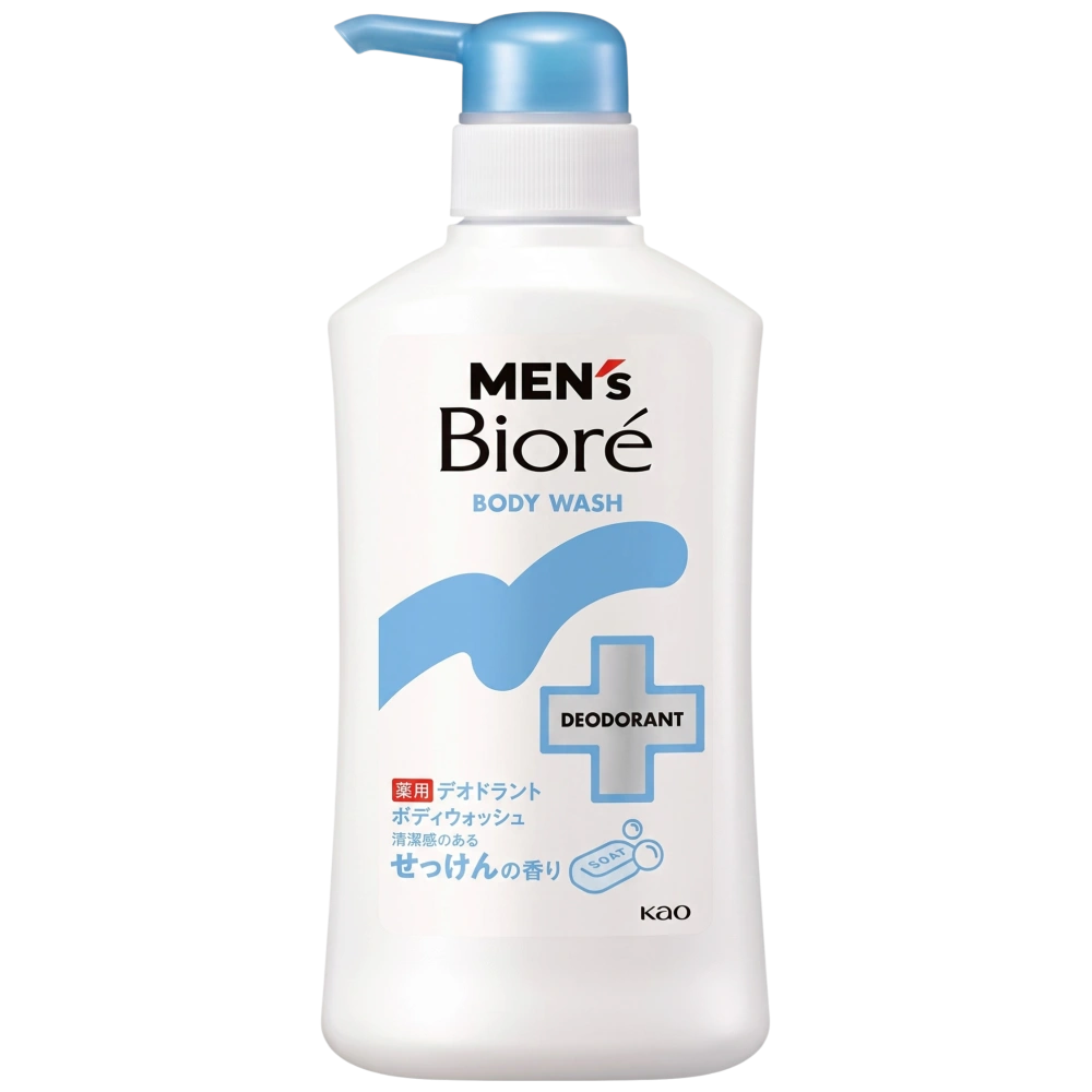Мужской гель для душа от запаха, с ментолом «Men's Biore Clean Soap» Kao, 420 мл
