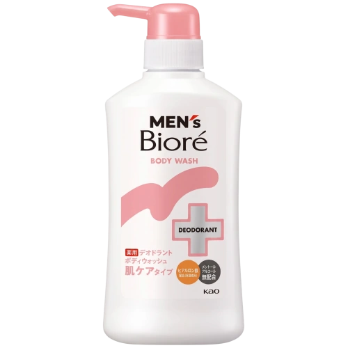 Ерлерге арналған иіске қарсы ментолсыз душ гелі «Men's Biore Skin Care» Kao, 420 мл