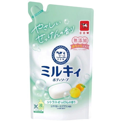 Ши майы бар отбасылық душ гелі «Milky Body Soap Citrus Soap» COW, 360 мл (ауыстырмалы қаптама)