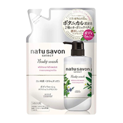 Денеге арналған қарқынды ылғалдандыратын сұйық сабын "Natu Savon - Rose & Magnolia", 360 мл. (Қайта құюға арналған қаптама)