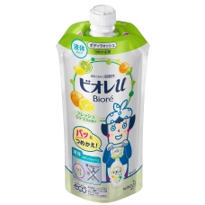 Жидкое мыло для тела с натуральными эссенциями "Biore Body Soap", 340 мл. (Запасной блок)