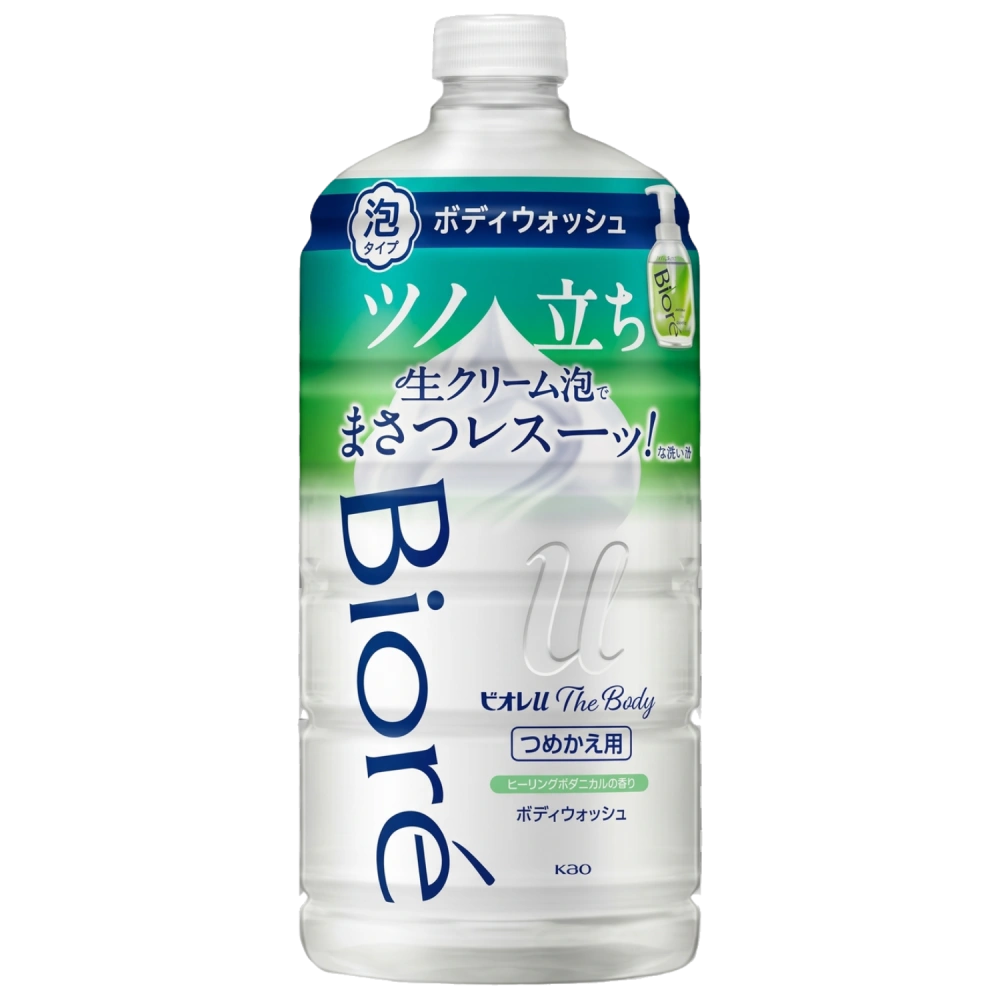 Пенное мыло для тела для нежной кожи, склонной к сухости "Biore u The Body Foam Type Purely", 780 мл. (Запасной блок)