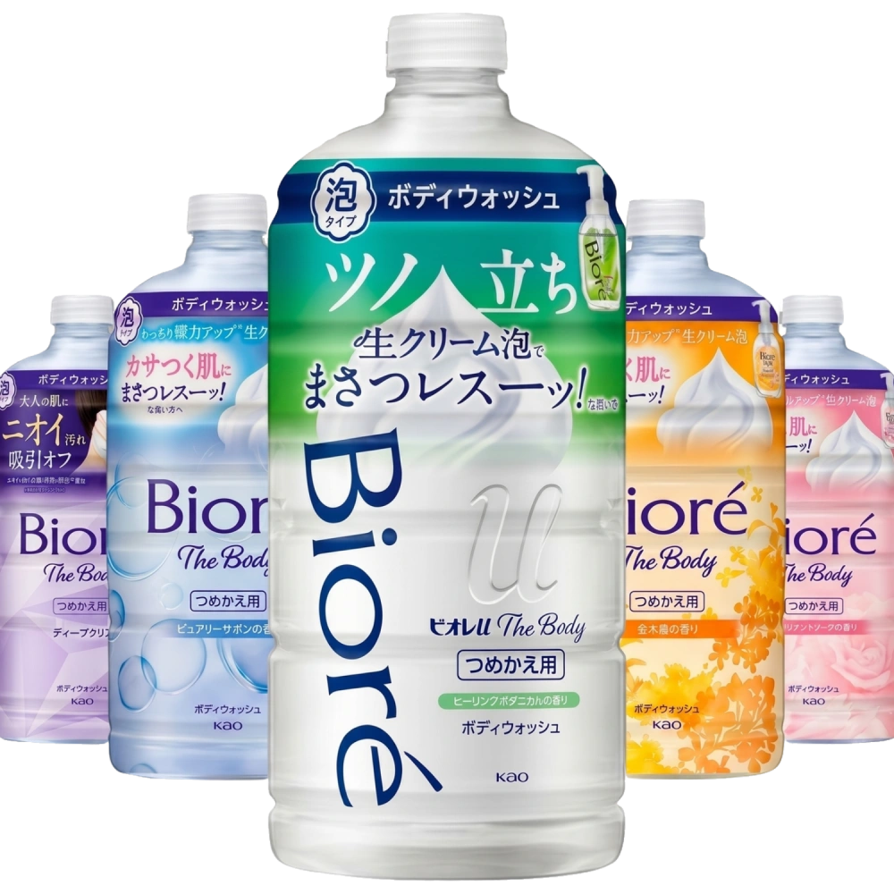 Пенное мыло для тела для нежной кожи, склонной к сухости "Biore u The Body Foam Type Purely", 780 мл. (Запасной блок)