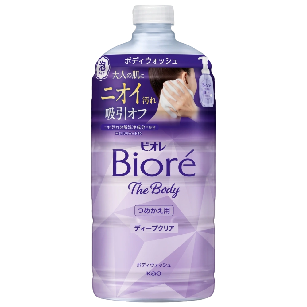 Пенное мыло для тела для нежной кожи, склонной к сухости "Biore u The Body Foam Type Purely", 780 мл. (Запасной блок)