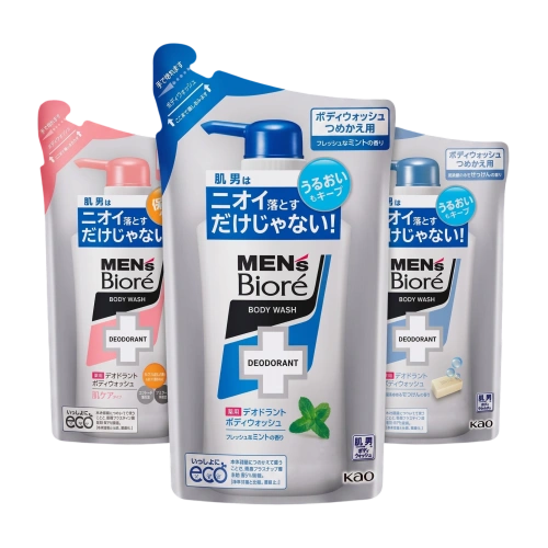 Мужское лечебное дезодорирующее мыло для тела "Mens Biore Body Wash" , 380 мл. (Запасной блок)
