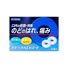 Таблетки для рассасывания при воспалении и боли в горле "Topic AZ Troche", 24 таб