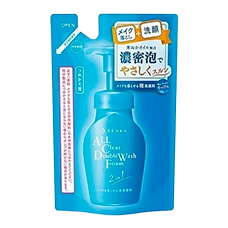 Пенное средство для умывания и снятия макияжа 2 в 1 "All Clear Double Wash Foam", 130 мл. (Сменный блок)