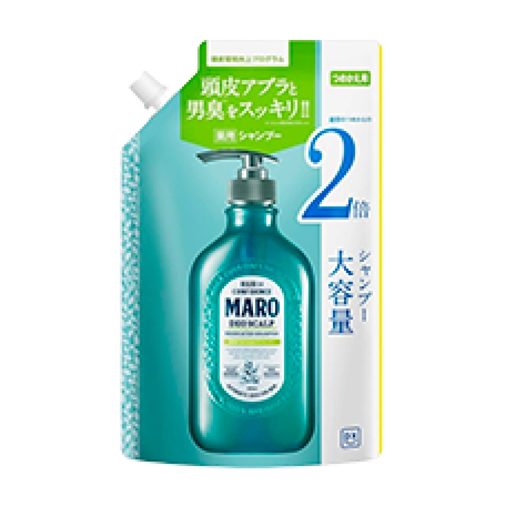 Лечебный шампунь без силикона от перхоти и зуда "MARO Deo Scalp Shampoo Men's Medicated", 800 мл (Сменный блок)