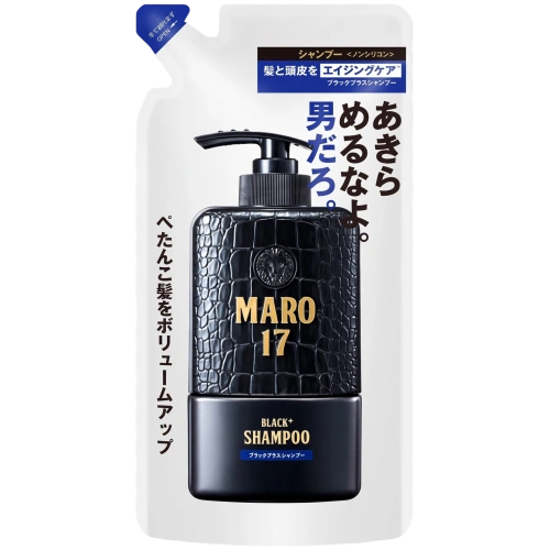 Шашқа көлем мен серпімділік беретін «Gentle Mint» ерлер сусабыны MARO17 Black Plus Shampoo Nature Lab, 300 мл (ауыстырмалы блок)