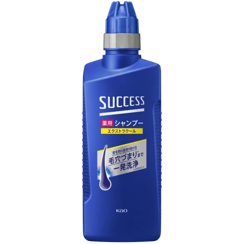 Ерлерге арналған салқындатқыш әсері бар бас терісіне арналған квазидәрілік сусабын Success Medicated Shampoo Extra Cool, KAO, 400 мл