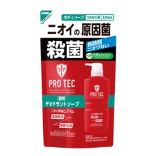 Дезодорирующее и бактерицидное жидкое мыло для тела с лечебным действием "PRO TEC", 330 мл. (Сменный блок)