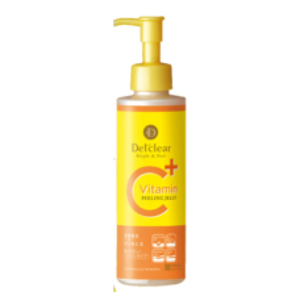 Косметический желеобразный пилинг с AHA & BHA кислотами и витамином С "DET Clear Bright & Peel Vitamin + C Peeling Jelly", 180 мл (фруктовый аромат)