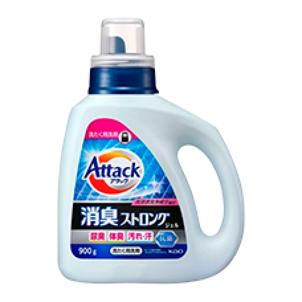 Гель для стирки белья от стойких запахов с ароматом свежих трав "Attack Strong Gel" KAO, 900 гр.