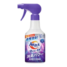 Дезинфицирующая спрей-пена против пятен и стойких запахов без флуоресцентных и отбеливающих веществ "Attack Foam Spray Disinfectant Plus Deodorant Power", 300 мл.