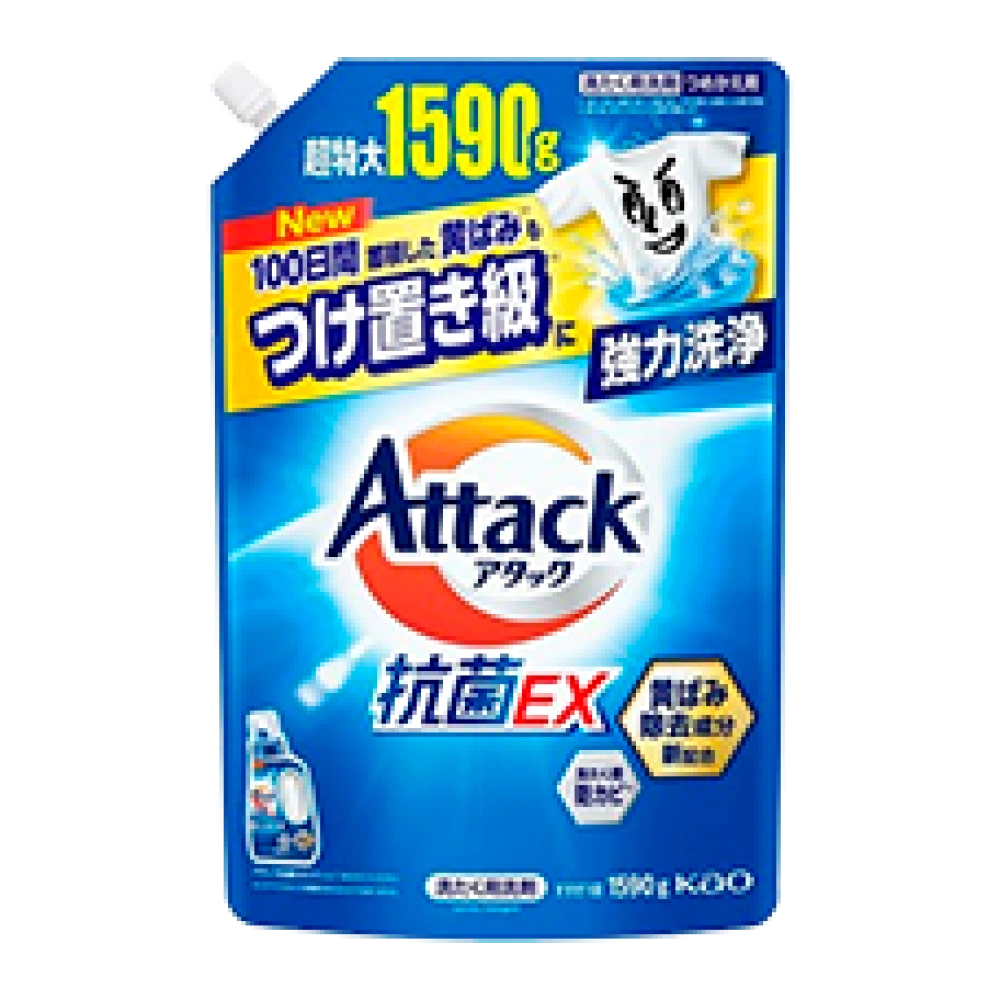 Гель для стирки антибактериальный "Antibacterial EX Attack", 1590 гр. (Сменный блок)