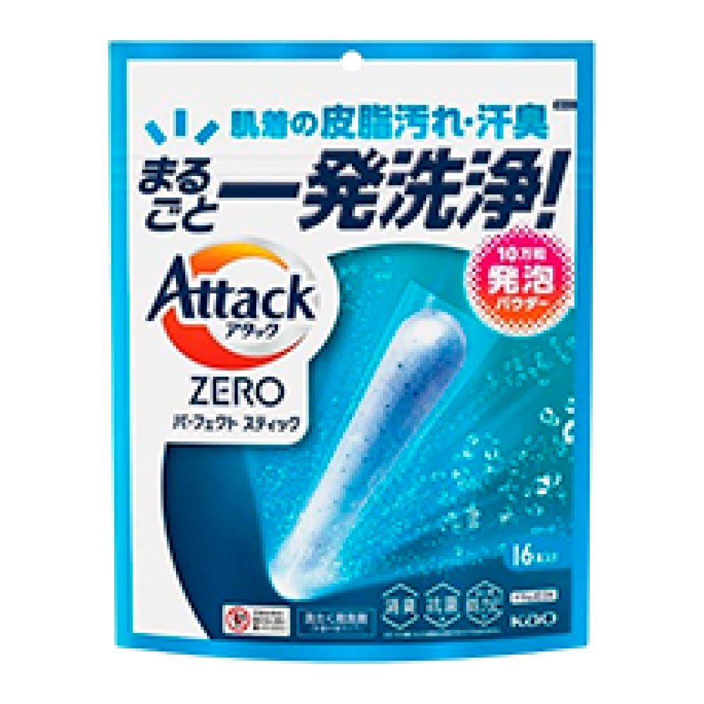 Стиральный порошок в стиках “Attack ZERO Perfect Stick”, 16 шт.