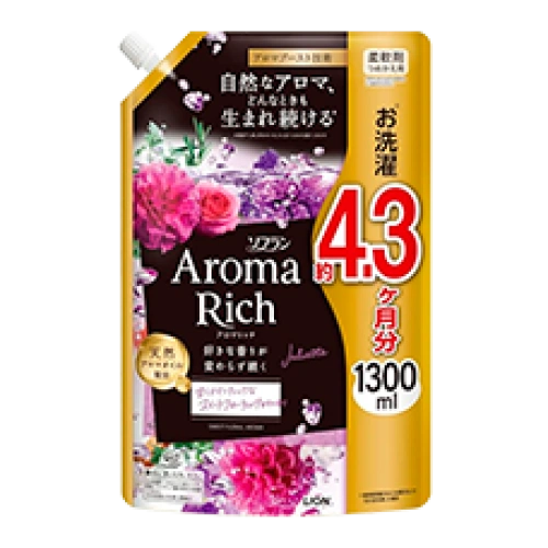Киімге арналған кондиционер "Soflan Aroma Rich", 1300 мл (Қайта толтыру блогы)