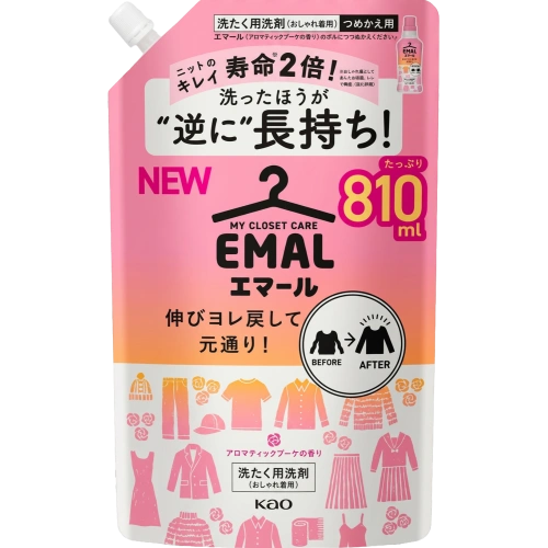 Нәзік маталарға арналған концентратталған гель "Emal Aromatic Bouquet", гүлді хош иіспен, 810 мл. (Қосалқы блок)