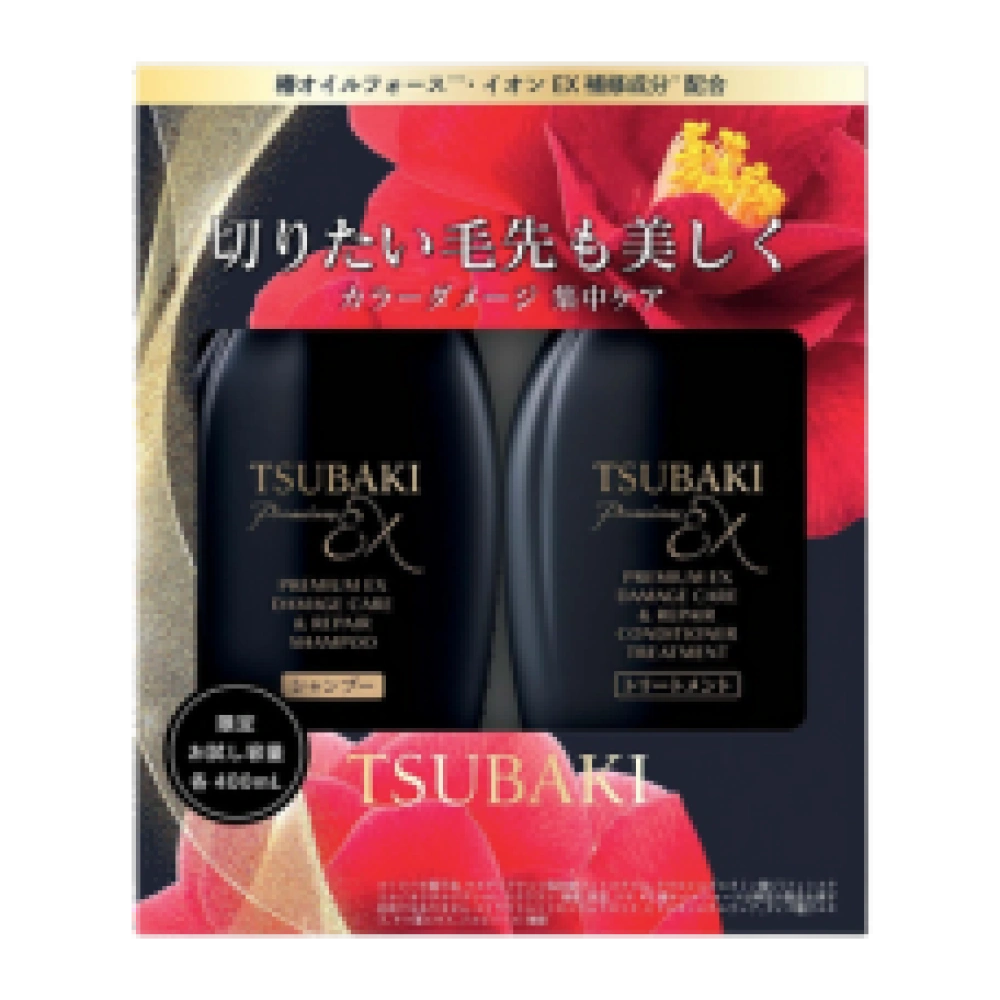 Набор (шампунь+тритмент) для поврежденных волос  "Tsubaki PremiumEX Damage Care Repair" 400 мл. + 400 мл. 