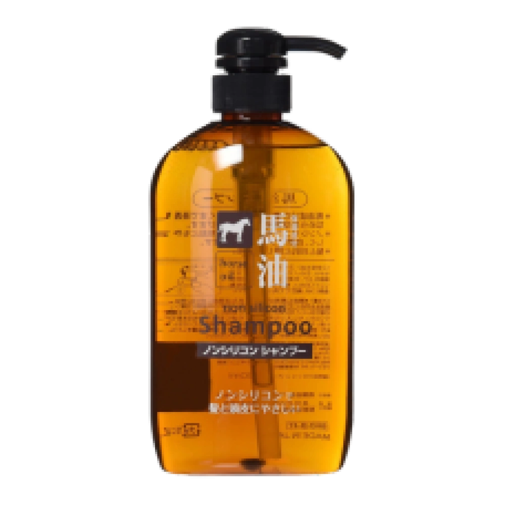 Шампунь без силикона с конским маслом и маслом камелии "Kumano", 600 мл.