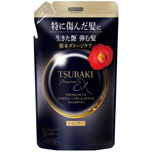 Қатты зақымданған шашқа арналған қалпына келтіретін «TSUBAKI Premium EX Damage Care & Repair» сусабыны, Fine Today, 300 мл, алмастырылатын қаптама
